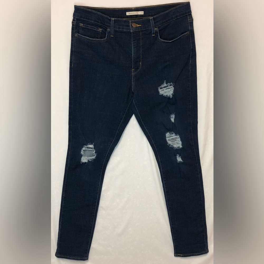 Levi’s dark blue wash women’s 311 Shaping skinny distressed 32X30